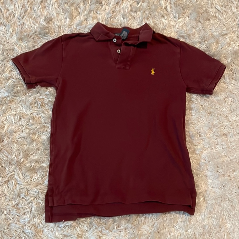 COPY - Boys Burgundy Polo Collared Shirt